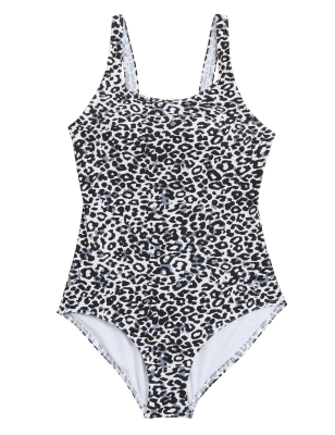 

Womens GOODMOVE Animal Print Padded Scoop Neck Swimsuit - Black Mix, Black Mix