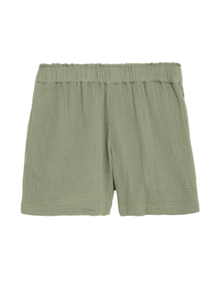 

Womens M&S Collection Shorts aus reiner Baumwolle - Faded Green, Faded Green