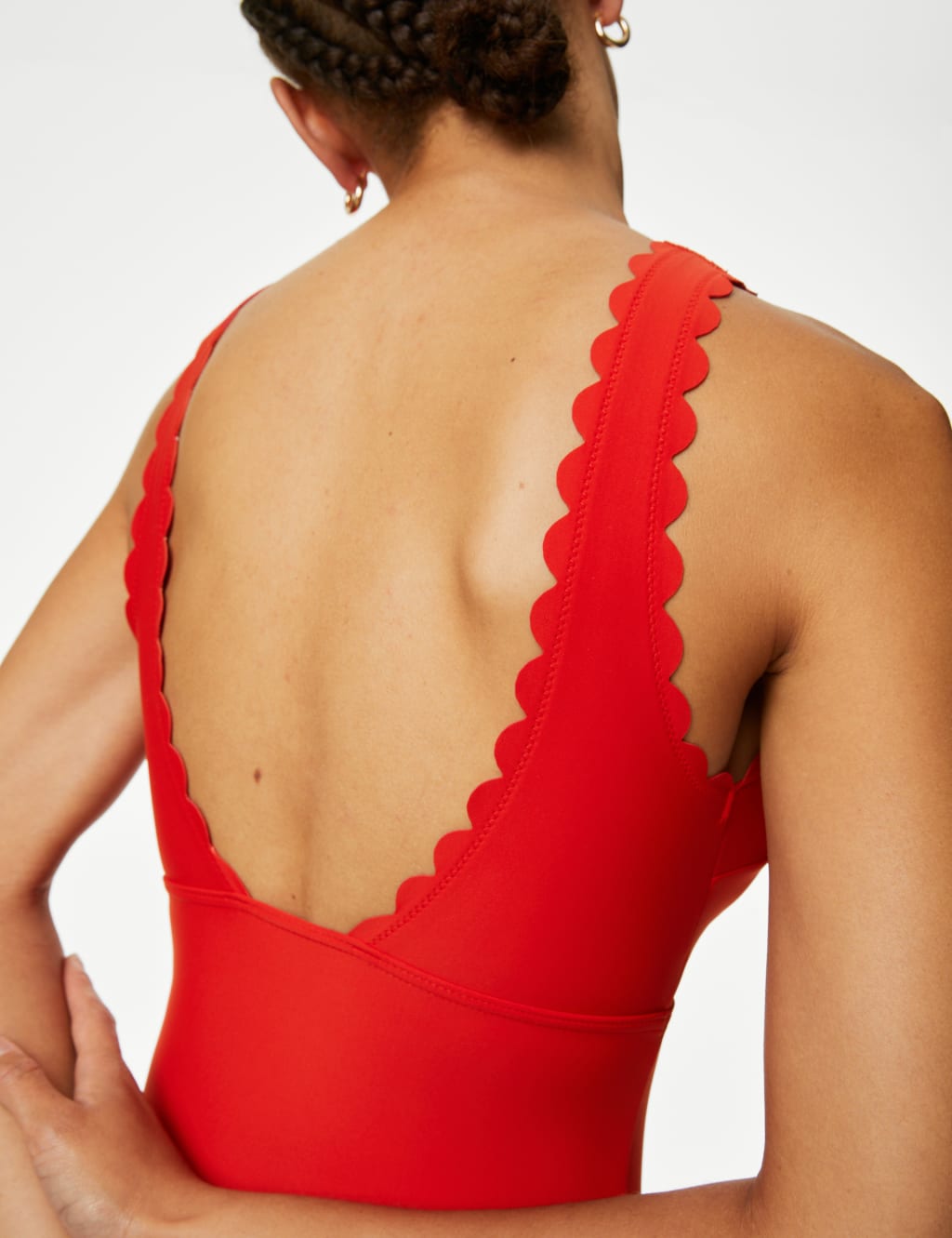 Padded Scallop Plunge Swimsuit image 6