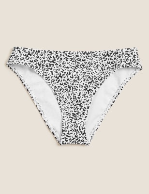 Animal Print High Leg Bikini Bottoms