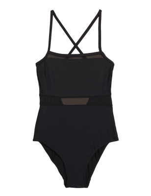 M&S Womens Mesh Swimsuit - 18 - Black, Black