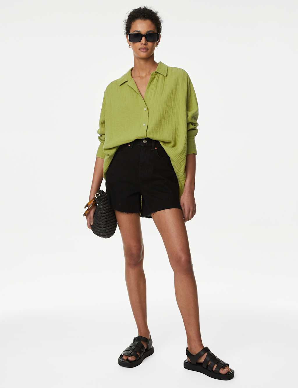 Pure Cotton Textured Beach Shirt image 2