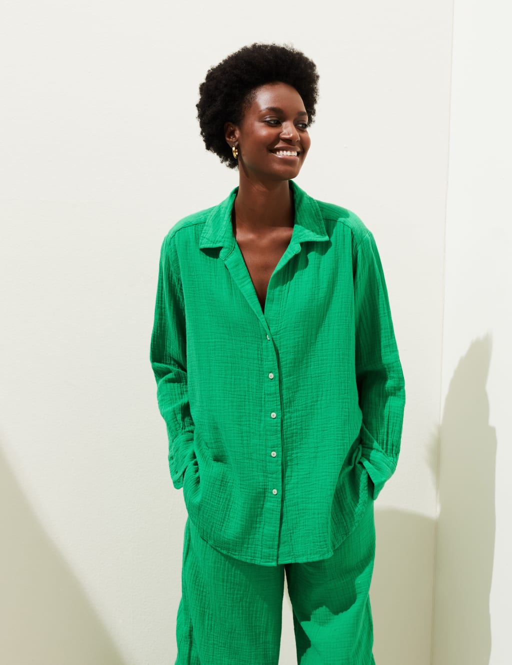 Pure Cotton Textured Beach Shirt image 2