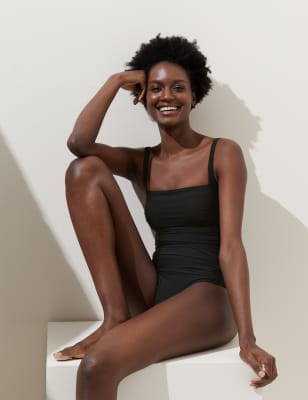 Tummy Control Padded Square Neck Swimsuit Mu0026S Collection Mu0026S |  islamiyyat.com