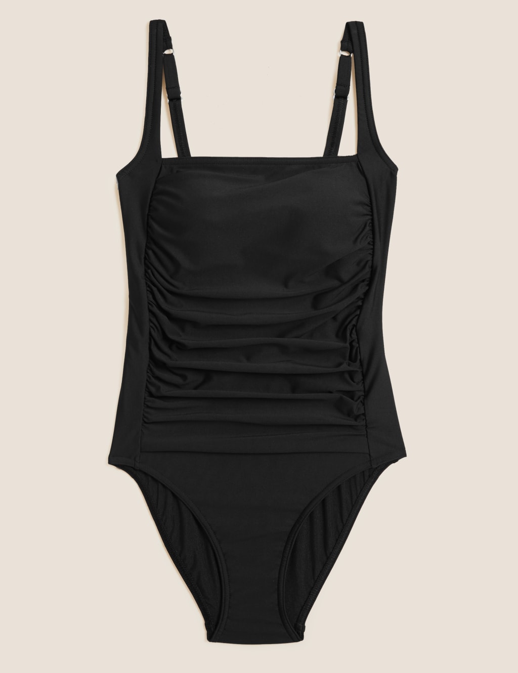 Tummy Control Ruched Square Neck Swimsuit image 1