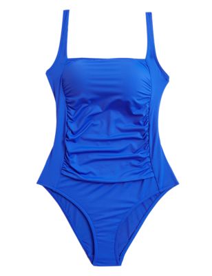 M&S Womens Tummy Control Padded Square Neck Swimsuit