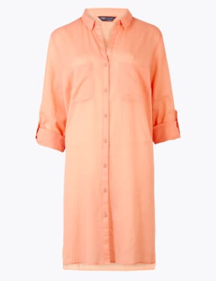 Pure Cotton Shirt Beach Dress