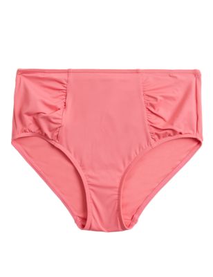 

Womens M&S Collection Tummy Control High Waisted Bikini Bottoms - Flamingo, Flamingo
