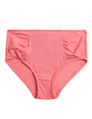 

Womens M&S Collection Tummy Control High Waisted Bikini Bottoms - Flamingo, Flamingo