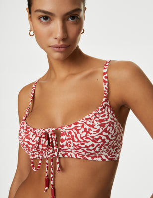 Floral Padded Bandeau Bikini Top - CA