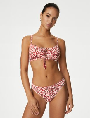 

Womens M&S Collection Floral High Leg Bikini Bottoms - Ruby Red, Ruby Red