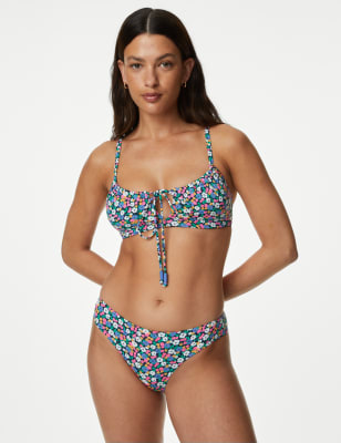 Printed High Leg Bikini Bottom