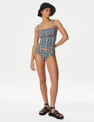 

Womens M&S Collection Tummy Control Printed Tankini Top - Multi, Multi