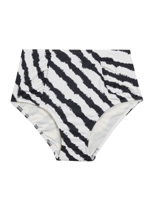

Womens M&S Collection Tummy Control High Waisted Bikini Bottoms - Black Mix, Black Mix