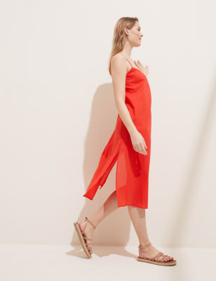 Pure Cotton Midi Slip Dress