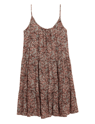 

M&S Collection Minivestido playero holgado estampadoWomens - Brown Mix, Brown Mix