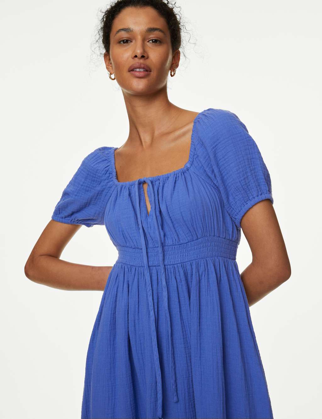 Pure Cotton Square Neck Midi Beach Dress image 2