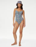 Floral Padded Scoop Neck Swimsuit