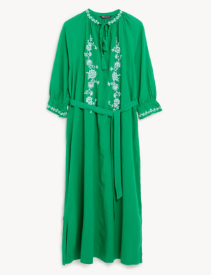 Pure Cotton Beach Cover Up Kaftan M&S RS