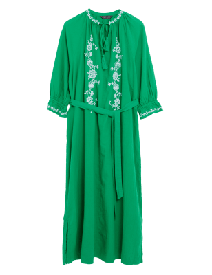 

Womens M&S Collection Pure Cotton Beach Cover Up Kaftan - Bright Green, Bright Green