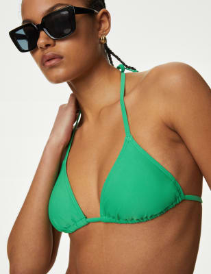 

Womens M&S Collection Triangle Bikini Top - Medium Green, Medium Green