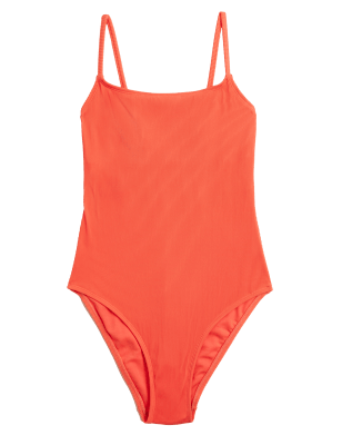 

M&S Collection Bañador acanalado con escote cuadradoWomens - Bright Orange, Bright Orange