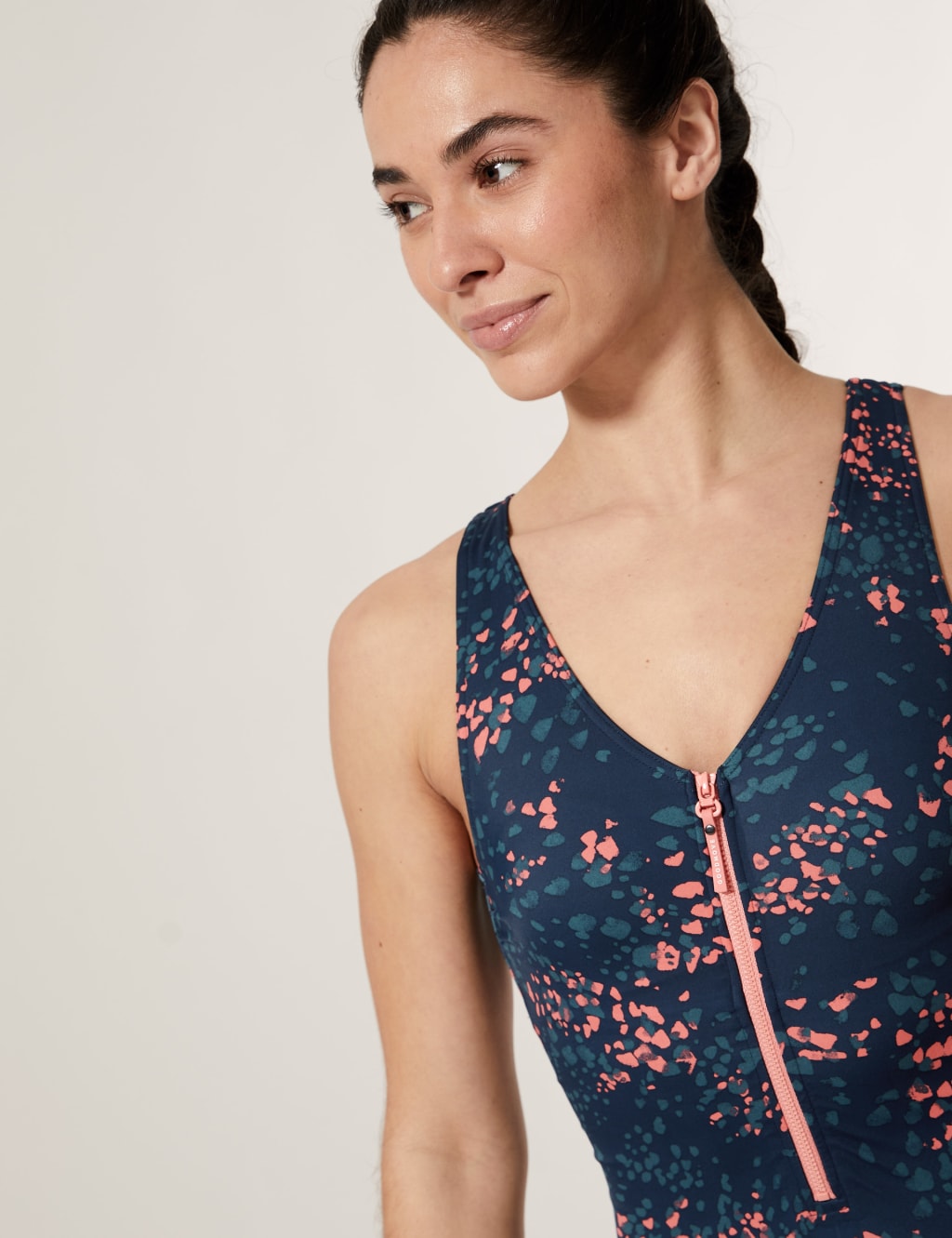 Printed Padded V-Neck Swimsuit image 2
