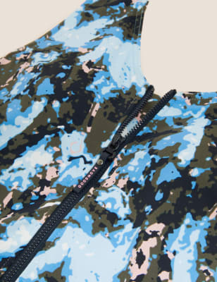 

GOODMOVE Bañador de escote en pico con relleno estampadoWomens - Black Mix, Black Mix