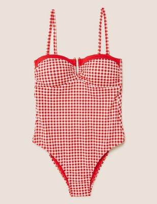 Textured Gingham Multiway Swimsuit | M&S Collection | M&S