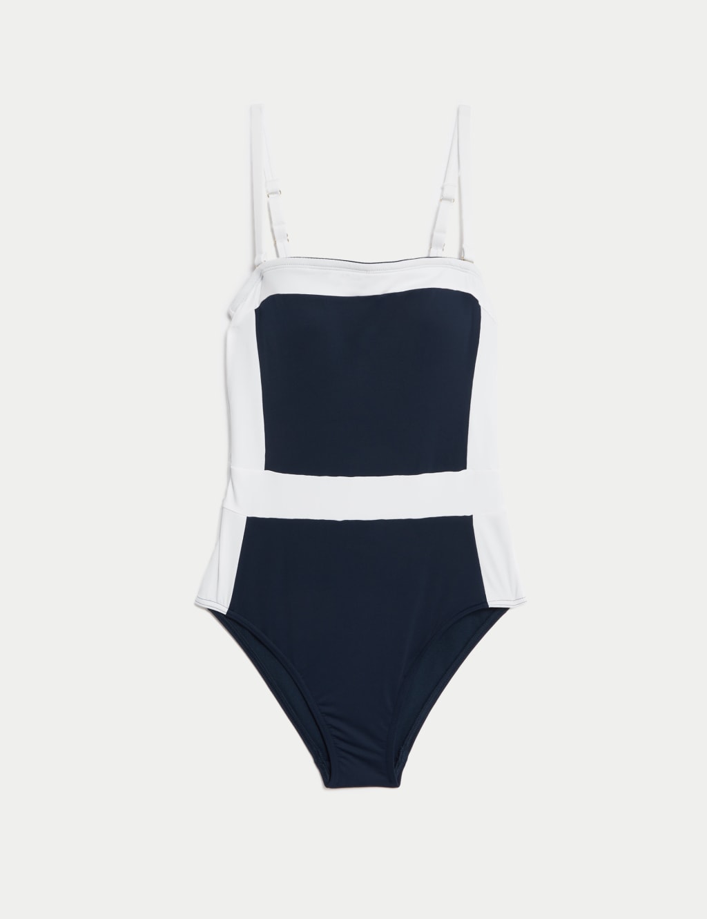 Colour Block Padded Bandeau Swimsuit image 2