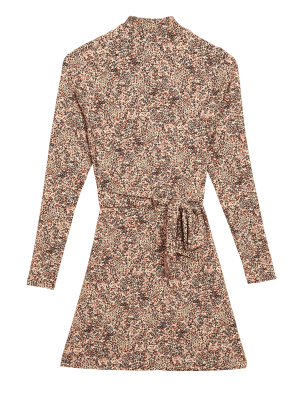 

Womens M&S Collection Printed Longline Belted Swim Tunic - Brown Mix, Brown Mix