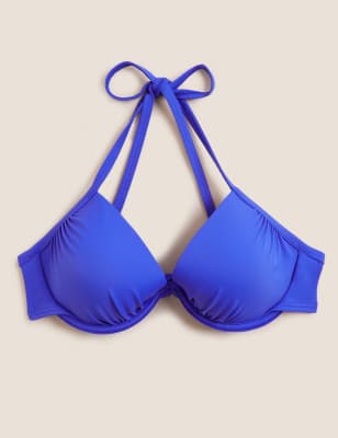 

Womens M&S Collection Bikinioberteil im Plunge-Stil mit Bügel - Royal, Royal