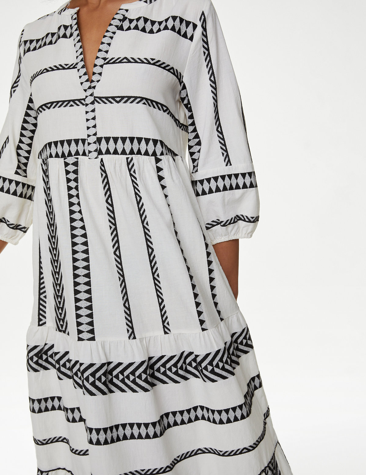 Cotton Rich Jacquard Midaxi Beach Dress