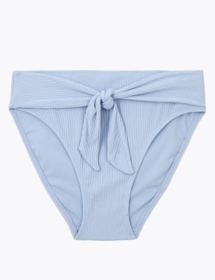 high waisted ribbed bikini bottoms