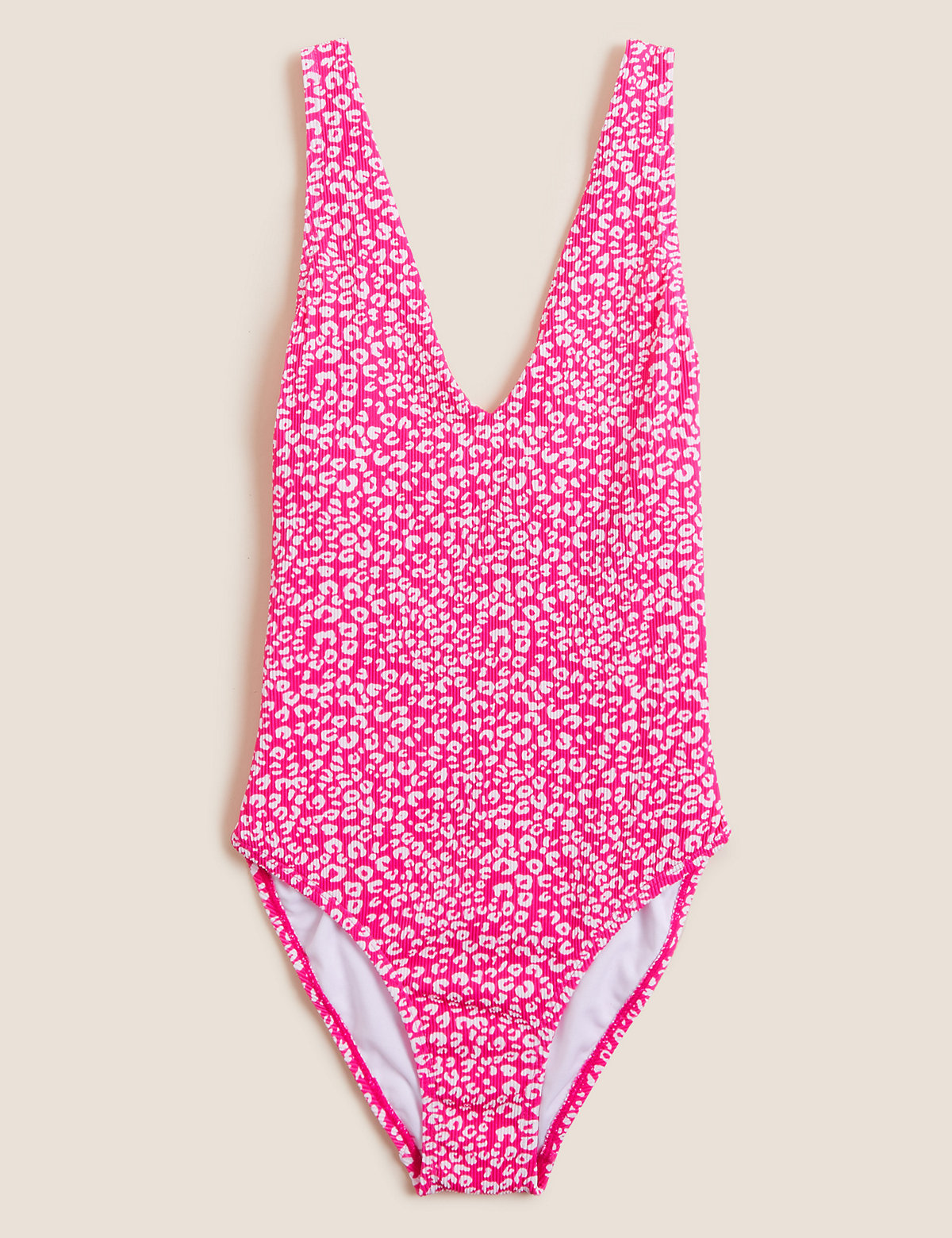 Printed Ribbed Swimsuit
