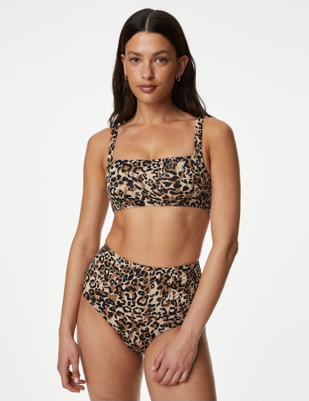 Printed Padded Square Neck Bikini Top image 2