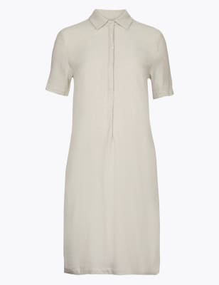  Robe tube en lin longueur genou - Oatmeal