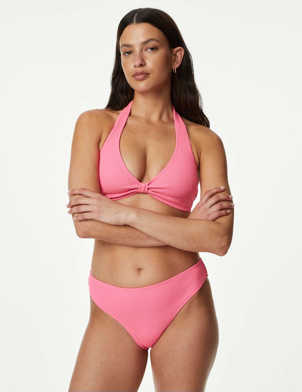 Textured High Leg Bikini Bottoms image 2