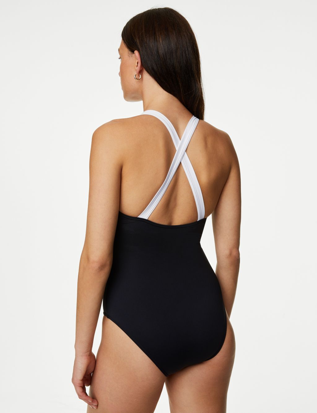 Monochrome Padded Plunge Swimsuit image 4