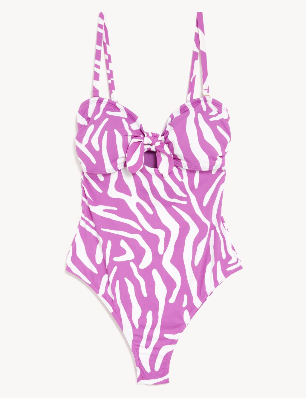 Printed Padded Tie Detail Swimsuit image 2