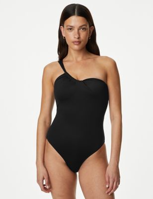 Ruched One Shoulder Swimsuit - CZ