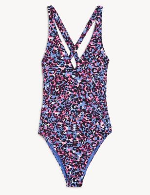 Printed Padded Plunge Swimsuit