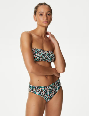 

Womens M&S Collection Printed Padded Bandeau Bikini Top - Multi, Multi