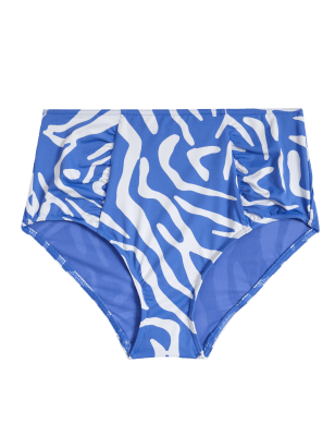 

M&S Collection Parte de abajo de bikini con fruncido estampada con sujeción del vientreWomens - Light Blue Mix, Light Blue Mix