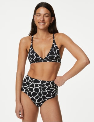 

M&S Collection Parte de abajo de bikini con fruncido estampada con sujeción del vientreWomens - White Mix, White Mix