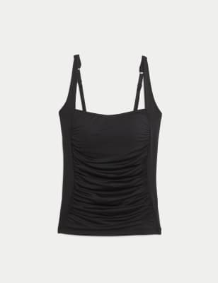 Tummy Control Square Neck Tankini Top