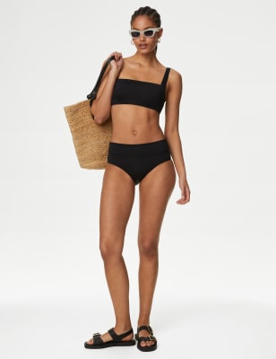 Bauchkaschierendes Tankini-Oberteil im Plunge-Stil mit Muster