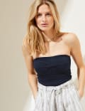 Tummy Control Padded Bandeau Tankini Top