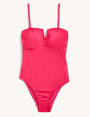 Tummy Control Padded VNeck Swimsuit