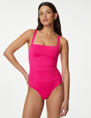 Tummy Control Padded Square Neck Swimsuit